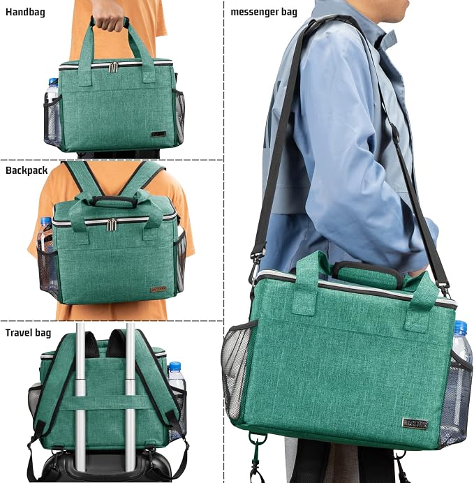 BAGLHER Dog Travel Bag Backpack Pet Supplies Backpack Pet Accessories Storage Bag 5-Piece Set With Shoulder Strap 2 Lined Pet Food Containers 2 Foldable Feeding Bowls Essential Kit for Pet travel - Image 4