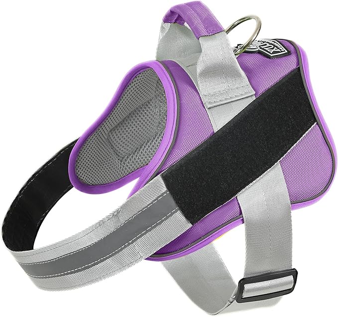 Dog Harness, No-Pull Reflective Dog Vest, Breathable Adjustable Pet Harness with Handle for Outdoor Walking - No More Pulling, Tugging or Choking (Lavender, Small (Pack of 1)) by Bolux