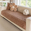 OstepDecor Couch Cover for Dogs, Washable Non Slip Sofa Cover for Pets | Soft Couch Covers for Sofa, Loveseat and Sectional, Furniture Protector Against Pet Hair & Dirt (35.4" x 63", Coffee) by OstepDecor