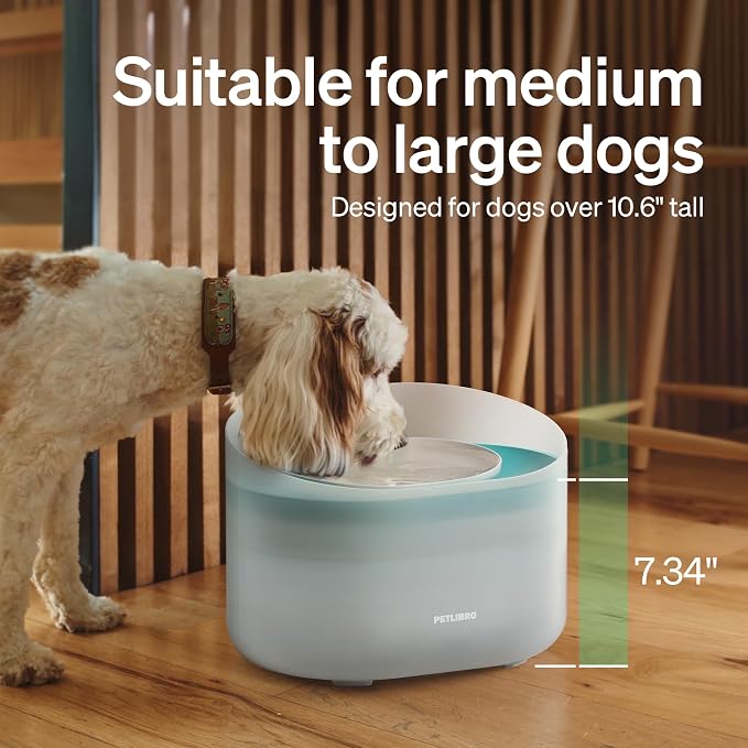 PETLIBRO 2.1Gal/8L Dog Water Fountain for Large Dog, Anti-Splash Dog Water Bowl Dispenser, Super Quiet Pet Water Fountain, 5 Layer Filtration Water Dispenser for Large Dogs Cats and Multi-Pet Homes - Image 7