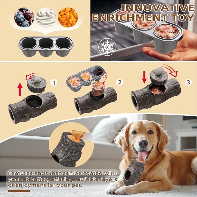 Dog Toys for Aggressive Chewers,Indestructible Dogs Toy for Large/Medium Breed,Frozen Dog Treat Holder to do Keep Them Busy to Reduces Anxiety - Image 5