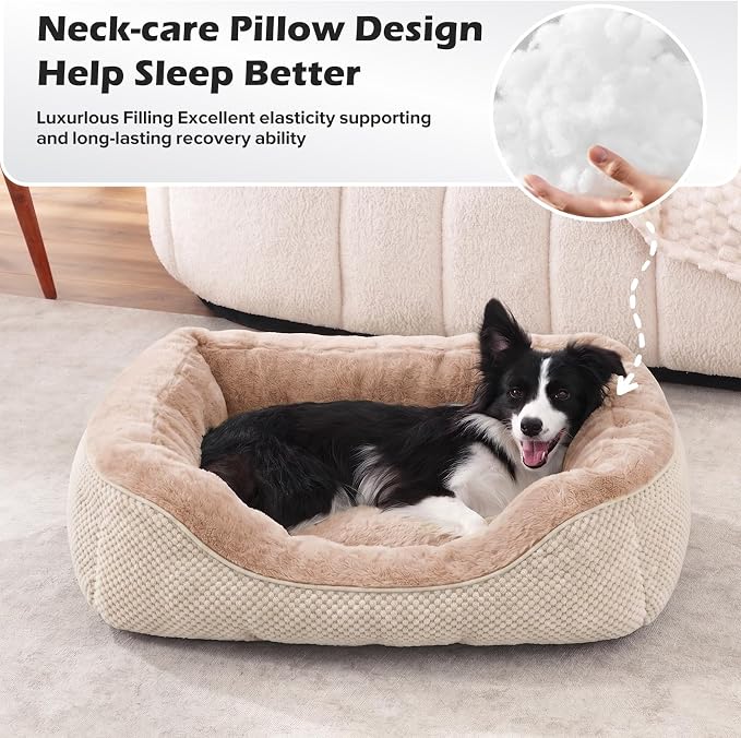 Dog Bed Medium Size, Orthopedic Warming Soft Calming Sleeping Durable with Anti-Slip Bottom - Image 4