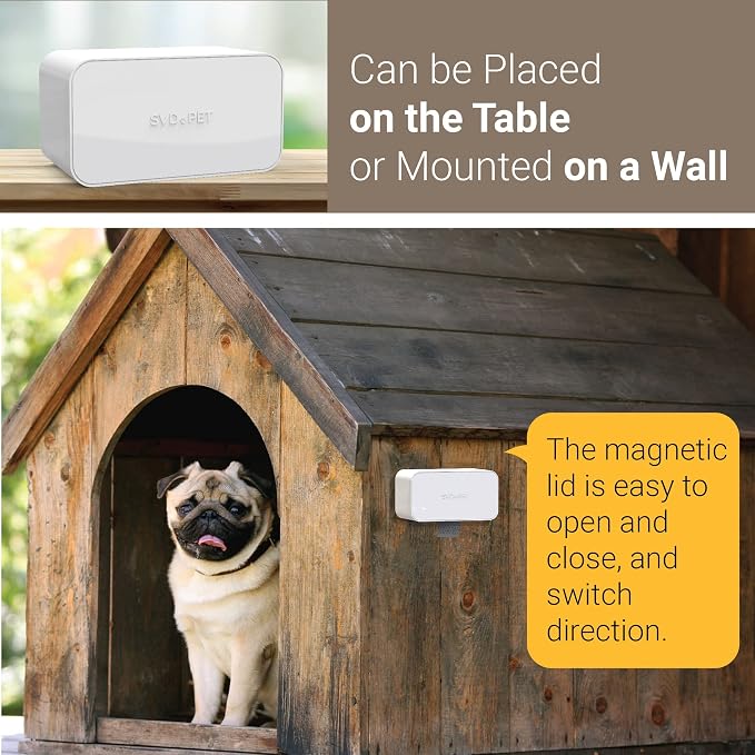 SVD.PET Dog Poop Bag Holder Dispenser, Wall mount or Tabletop, Holds 8 Rolls of Waste Bags, Indoor/Outdoor Use - Image 2