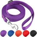 AMAGOOD 6 FT Puppy/Leash, Strong Traditional Style with Easy to Use Collar Hook, Great for Small, Medium and Large Dogs (5/8in x 6 ft, Purple) by DOGLEASH