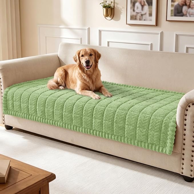 Smiry Couch Cover for Dogs, Non Slip Fuzzy Pet Sofa Covers Washable | Sofa Slipcovers for 2-3 Cushion Couch, Soft Thick Furniture Protector for Cats Dogs, Against Fur, Dirt, Scratch (35.4"x63") by Smiry