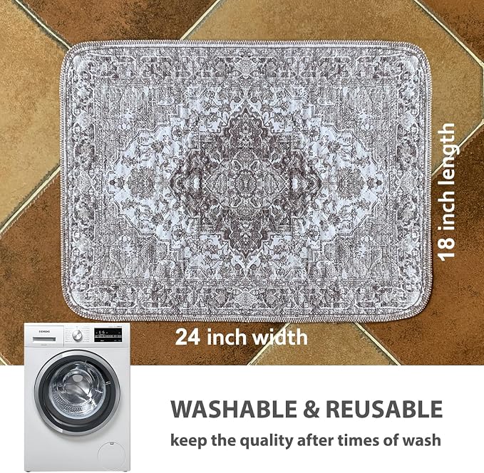 nunubaby 4PACK Washable Pee Pads for Dogs, Stylish, Non-Slip and Leak-Proof Pee Pads. Reusable Potty Pads for Dogs for Crates and Floors.(Brown/Geo,18" x24" ) - Image 4