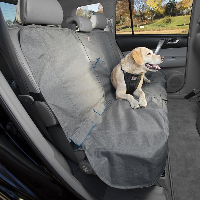 Kurgo Heather Bench Seat Cover, Charcoal, 55" Wide | Protects Bench Seats from Muddy Paws & Pet Hair, Waterproof, Stain Resistant, Secure Fit, For Cars & SUVs - Image 3