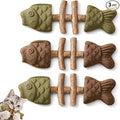 Catnip and Silvervine Chew Toy for Cats (3 PCS, Mixed Flavor) | Natural Fishbone Cat Dental Toy with Silvervine Sticks, Teeth Cleaning, Boredom Relief for Kittens & Adult Indoor Cats by ZWJ