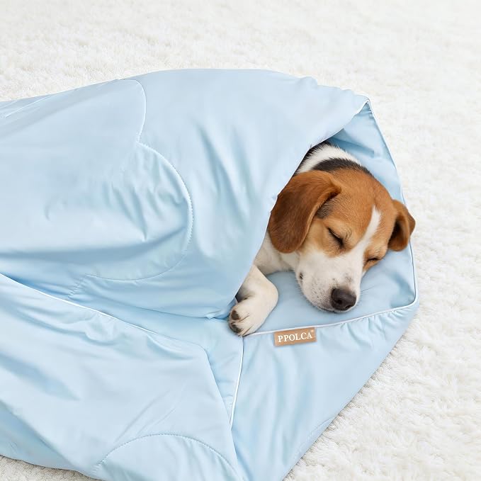 PPOLCA Cooling Waterproof Pet Blanket for Large Dogs - Q-MAX>0.5, Breathable Summer Cold Pet Blanket, Machine Washable Sofa Furniture Protector, 40x50, Blue - Image 8
