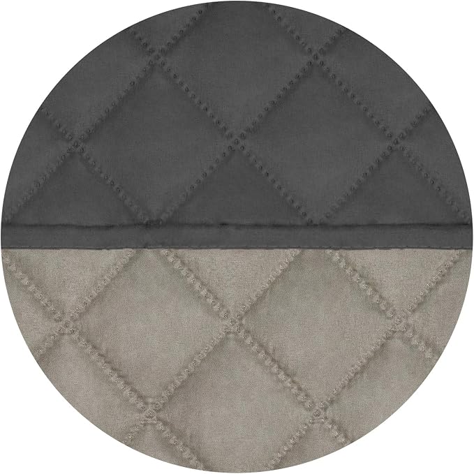 PureFit Reversible Quilted Couch Covers for Dogs Sofa Cover 4 Seater 88" | Dark Gray/Beige, Water Resistant Couch Protector, Washable Pet Couch Cover with Non Slip and Elastic Straps For Kids - Image 5