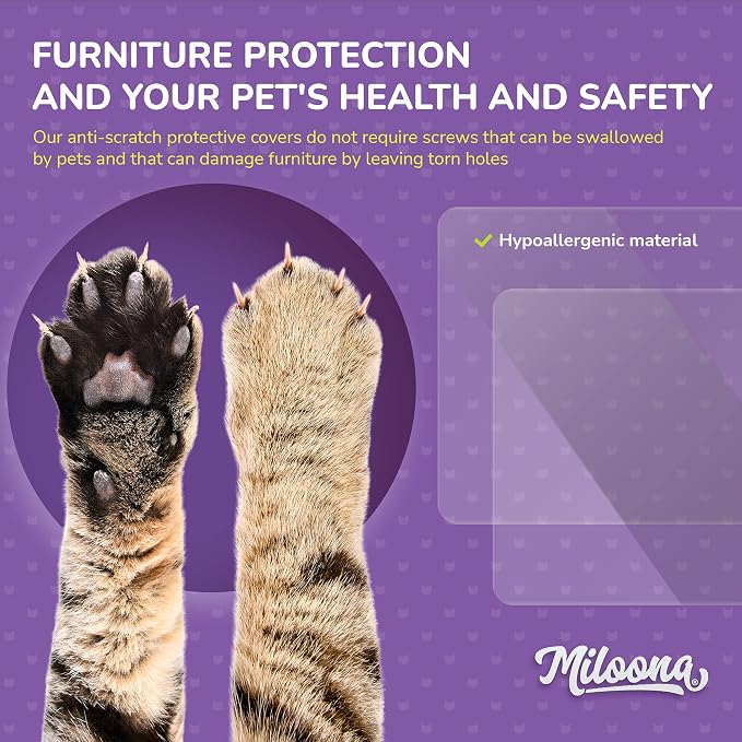 Anti Cat Scratch Furniture Protector 4 Sheets- Couch Covers for Cats- Cat Scratch Deterrent for Furniture- Couch Scratch Protector from Cats- Anti Scratch Furniture Protector - Image 3