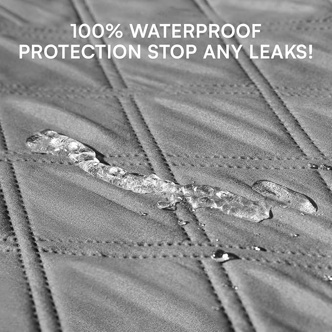 Luciphia Waterproof Couch Cover for Dogs, Non-Slip Pet Sofa Protector | Non-slip waterproof couch cover scratch-resistant machine washable protects sofa bed, Light Grey, 52" x 82" - Image 2