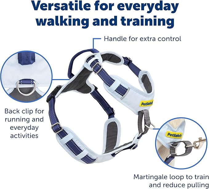 PetSafe Easy Walk Comfort No Pull Dog Harness, Blue, Large | Stops Pulling on First Use with Front Martingale Loop, Full-Body Padding, 5-Point Adjustable Fit - Image 4