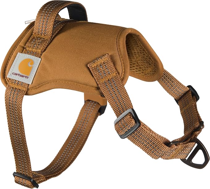 Carhartt Nylon Duck No Pull Dog Harness Carhartt Brown XL | Fully Adjustable Dog Harness with Quick Control Handle and Reflective Accents by Unknown