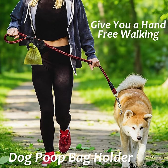 Dog Poop Bag Holder Dogs Waste Bag Carrier Pet Poop Bags Holders for Doggie Waste Bags Dispensers, Clip Carrier for Leash Small Doggy Puppy Hand Free Walking Accessory Attachment, Black - Image 2