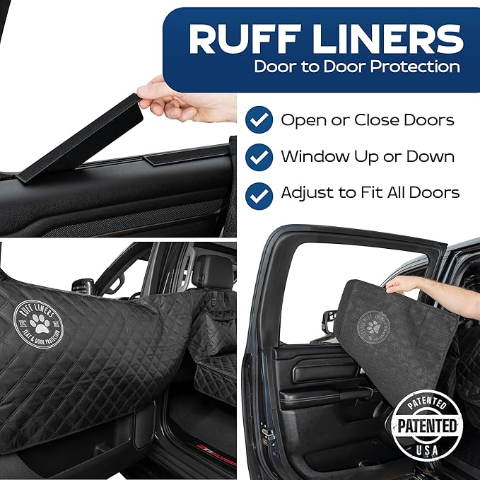 Ruff Liners XL Back Seat Extender for Dogs - As Seen on Shark Tank | Hard bottom adds 40% more space, holds up to 400 lbs, waterproof, machine-washable, heavy-duty Back Seat Cover for Dogs - Image 2
