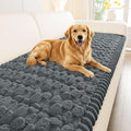 Smiry Non Slip Couch Covers for Dogs, Scratch Resistant Pet Sofa Protector | Machine Washable Soft Fuzzy Thick Furniture Cover for Sofa Loveseat Sectional Large Dogs, Dark Grey, 27.6" x 47" by Smiry