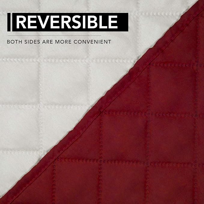Easy-Going Reversible Couch Cover, Oversized Recliner, Christmas Red/Ivory | Machine Washable Slipcover For Dogs, Water Resistant Furniture Mat For Living Room, Non-Slip Sofa Cover, Pet Friendly - Image 5