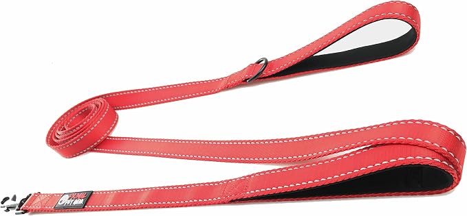 Dog Leash 8ft Long - RED - Traffic Padded Two Handle - Heavy Duty - Double Handles Lead for Control Safety Training - Leashes for Large Dogs or Medium Dogs - Dual Handles Leads - Image 8