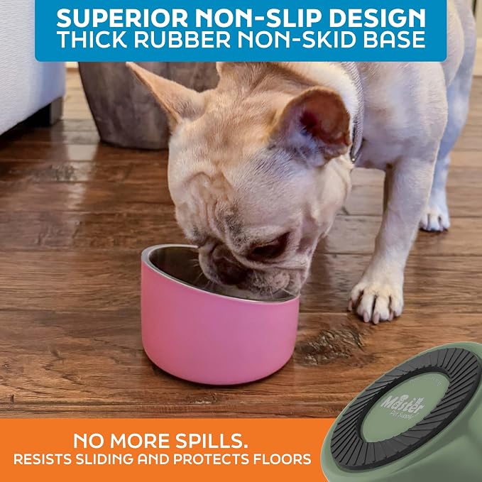 Master Pet Supply Stainless Steel Slanted Dog Cat Food Bowl 8 oz Camo | Heavy Duty Double Wall Insulated Non-Slip Elevated Bowl for French Bulldogs Pugs Cats Anti Rust Dishwasher Safe, Camo Patrol - Image 5