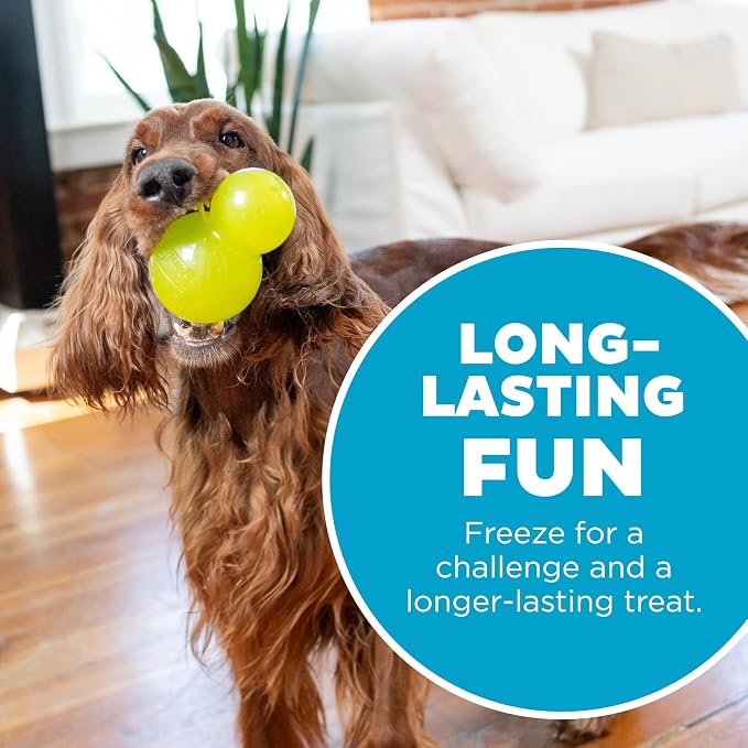 Outward Hound by Planet Dog Double-Tuff Stuffable Dog Toy, Large 5-Inch Green - Treat Dispensing Chew Ball for Medium to Large Dogs, Interactive Puzzle for Enrichment & Slow Feeding - Image 5