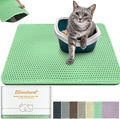 Cat Litter Mat 31"x24",Double Layer EVA Litterbox Mat Green | Extra Large Honeycomb, Waterproof & non-slip, Odor-free, easy clean, washable durable floor protector,scatter control by BLISSSTORM