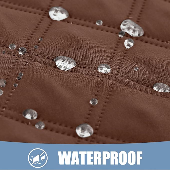Smiry Waterproof Reversible Pet Couch Covers for Dogs | Pet Friendly, Soft Fabric, Washable Sofa Furniture Protector for Dogs Cat Kids, Checkered (40"x90", Brown/Beige) - Image 2