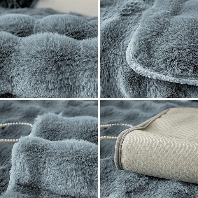 Faux Fur Couch Covers for Sofa Thick Fuzzy Sofa Covers for Dogs | Soft Warm Couch Cover Shaggy Fuzzy Sectional Sofa Cover Non-Slip Plush Sofa Slipcover Furniture Protector - Image 7
