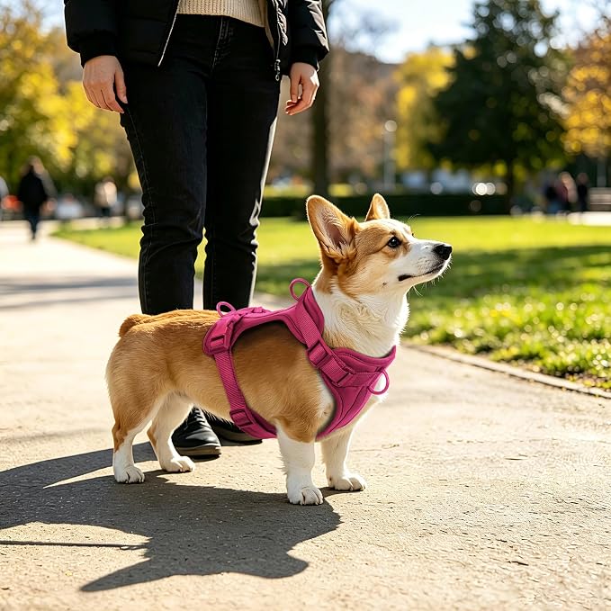Wisedog No Pull Dog Harness, Peacock Pink, Small | Lightweight, Adjustable Breathable Pet Vest, Soft & Comfortable Cushion, Small Medium Large Dogs - Image 5