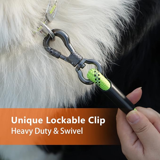 NTR 6FT Heavy Duty Olive Rope Dog Leash with Swivel Lockable Hook and Comfortable Padded Handle for Small to Large Dogs - Training, Playing, Camping, or Backyard - Image 2