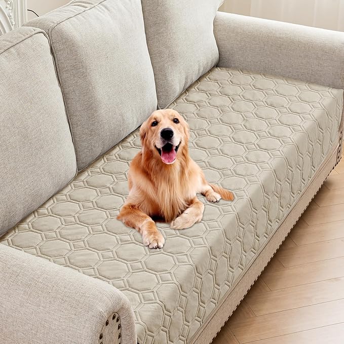 ZNSAYOTX Ultimate Cozy Blankets (30"x70") 100% Waterproof Sofa Mat Blanket for Dog Pets, Bed Couch Protector with Non-Slip Back Washable Durable, Pee Scratch Proof Easy to Clean (Khaki) by ZNSAYOTX