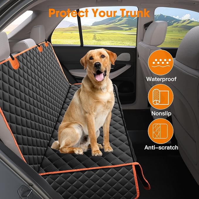 MIXJOY Truck Back Seat Cover for Dogs, Waterproof Pet Seat Covers for Trucks, Dog Cover for Truck Back Seat, Nonslip Pet Bench Seat Cover for Ford F150 F250 F350/Chevrolet Silverado/GMC/Ram - Image 5