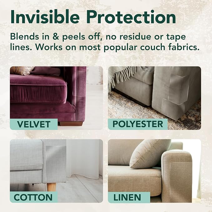NECOICHI Anti Scratching Sheet - Cat Couch Scratch Protector – Couch Protectors from Cat Scratching with Adhesive Sheets & Safeguard Shields – Cats Scratcher Alternative & Cats Accessories - 12 Pack - Image 6