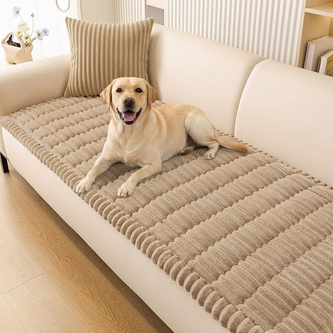 Smiry Couch Cover for Dogs, Non Slip Washable Sofa Protector for Pets | Soft Furniture Cover for Leather & Fabric Couches, Cozy Protect Against Fur, Dirt & Messes, Pet Friendly, 27.6"x82.7" by Smiry