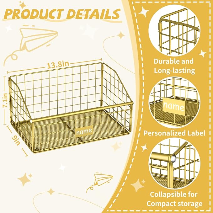 Kaiferty Indestructible Dog Toy basket, Small Toy Box for Dogs, Pet Toy Bin Dog Metal Basket for Toys, Toy Storage Organizer, Cat Toy Box for Living Room Area(Gold) - Image 8