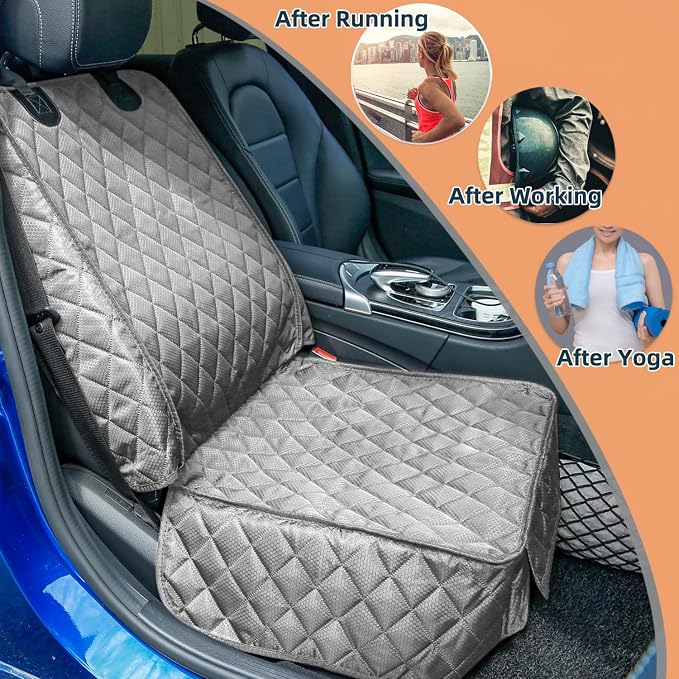 PETICON Waterproof Front Seat Car Cover, Full Protection Dog Car Seat Cover | Side Flaps, Nonslip, Scratchproof, Fits Cars, Trucks, SUVs, Jeep - Image 2