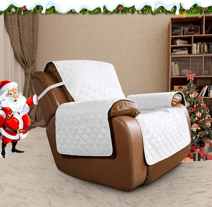 Easy-Going Reversible Couch Cover, Oversized Recliner, White/White | Machine Washable Slipcover For Dogs, Water Resistant Furniture Mat For Living Room, Non-Slip Sofa Cover, Pet Friendly - Image 2