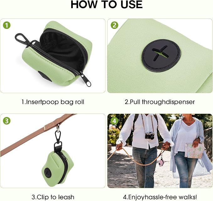Wolfone Dog Waste Bag Holder, Leash Poop Bag Dispenser with Secure Clip | Secure Clip Design Durable & Odor-Free Universal Bag Fit Lightweight & Portable Stylish Color Options - Image 4