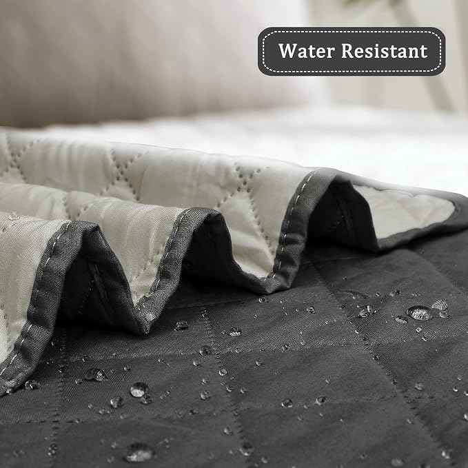 Easy-Going Reversible Couch Cover, Chair 30 in, Dark Gray/Beige | Machine Washable Slipcover For Dogs, Water Resistant Furniture Mat For Living Room, Non-Slip Sofa Cover, Pet Friendly - Image 4
