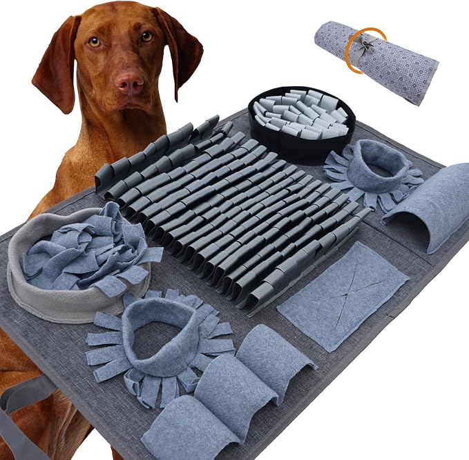 Dog Sniffing Mat, Interactive Dog Puzzle Toy, Stress Relief, Enriches Feeding Games The Sniffing mat Helps Slow Down Eating Speed and Keeps Dogs Busy - Image 8