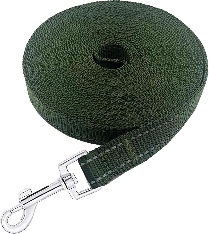 Nylon Training Dog Leash for Small Medium Dogs, 15ft 20ft 30ft 50ft 100ft Reflective Long Leash Dog/Puppy Lead for Obedience Recall Training, Camping - Image 3