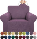 KEKUOU Stretch Chair Sofa Slipcover, Single Couch Cover,Dark Purple | 1-Piece Washable Sofa Cover,Pet Friendly (31"-55") Furniture Protector Soft Jacquard Elastic Bottom for Dogs & Kids by KEKUOU