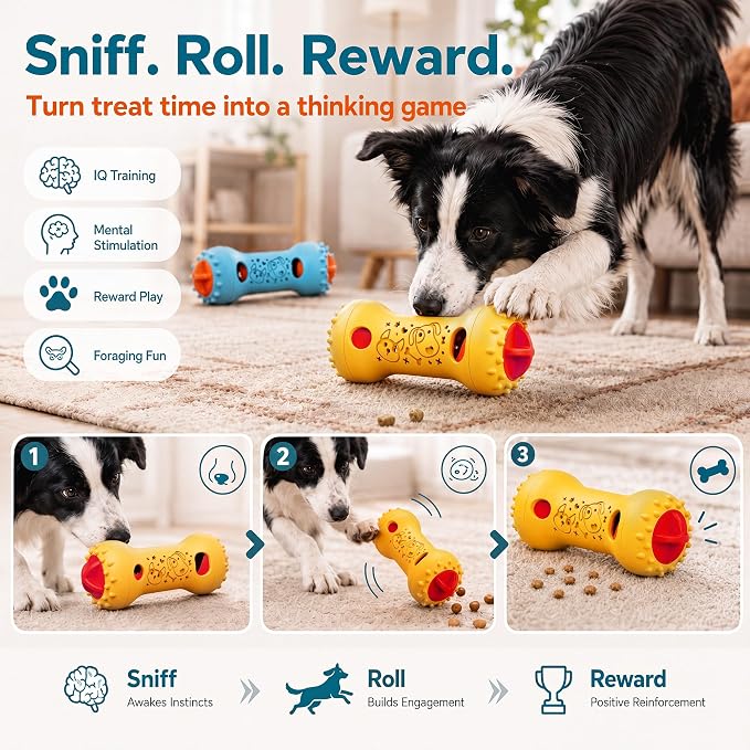 FOXMM Interactive Treat Dispensing Dog Toys, Adjustable Dog Puzzle Toy | Cognitive Dog Toys, Stimulating Dog Toys to Keep Them Busy, Puppy Puzzle for Small Medium Dogs, 2 Pack - Image 4