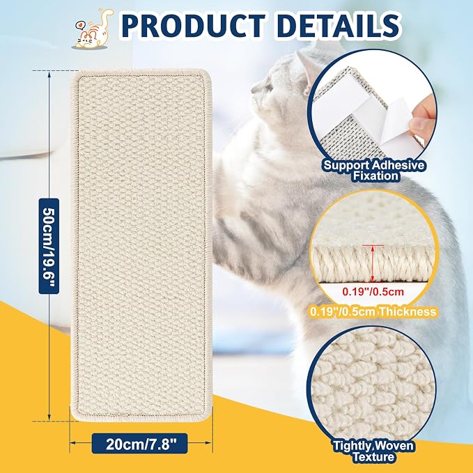 ENONCI Door Protector from Cat Scratching 19.6x7.8 Cat Wall Corner Scratcher - Image 7