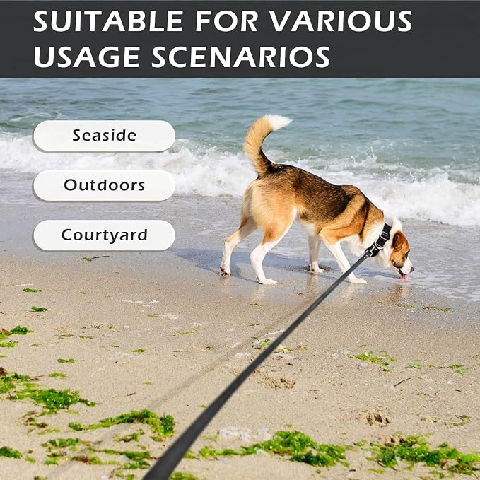 Wolfone Waterproof Dog Leash 33FT Long Line Training Lead for Dogs | Recall Leash for Dogs Heavy duty PVC coated leash with easy clean design tangle-free nylon core for outdoor training - Image 6