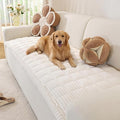 OstepDecor Couch Cover for Dogs, Washable Non Slip Sofa Cover for Pets | Soft Couch Covers for Sofa, Loveseat and Sectional, Furniture Protector Against Pet Hair & Dirt (27.6" x 82.7", White) by OstepDecor