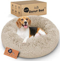 Donut Dog Bed - Premium Comfort for Anxiety Relief - Fluffy & Calming Design with Ultra-Plush Support | Cozy Round Dog Bed with Super Soft Circle Style (Beige, Medium) by Petloox
