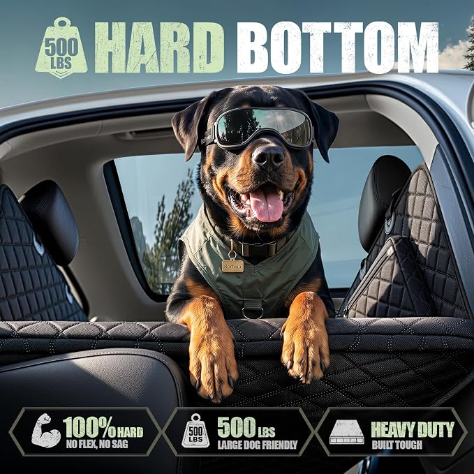 Rorhxia XL Dog Truck Seat Cover for Back Seat with Road Trip & Daily Mode | 3 Modes for Full Pet / Storage / Passenger, 500 lbs Hard Bottom Supports, 45% More Space, 100% Waterproof, 7-Layer Protection - Image 3