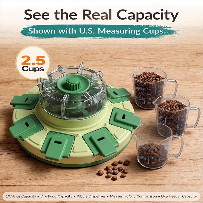 KADTC 2-Level Dog Puzzle Toys, Treat Dispenser & Slow Feeder for Small Dogs | Paw-Activated 2.5-Cup Chamber Fills 8 Wells | Custom Flow | Calmer Meals | Indoor Brain Games | Burns Energy | Beats Boredom. - Image 6