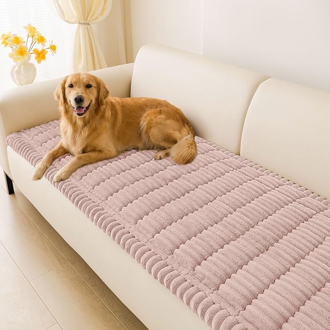 hyha Couch Cover for Dogs, Washable Non Slip Plush Flannel Sofa Protector | Thick Flannel, Anti-Slip Backing, Pet Hair & Scratch Protection, Fits Sofa & Loveseat (27.6" x 70.9") by hyha
